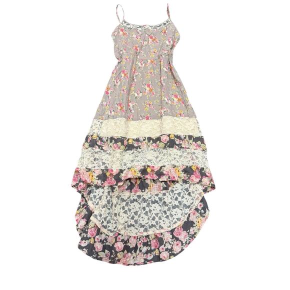 American Rag Cie Dresses & Skirts - American Rag Floral Lace High Low Dress Cottagecore Boho Cotton Fit flare sz S